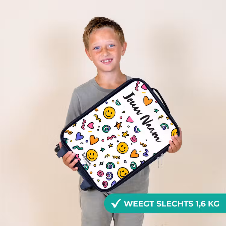Kinderkoffers met naam - Smiley - Hartje - Ster — 3