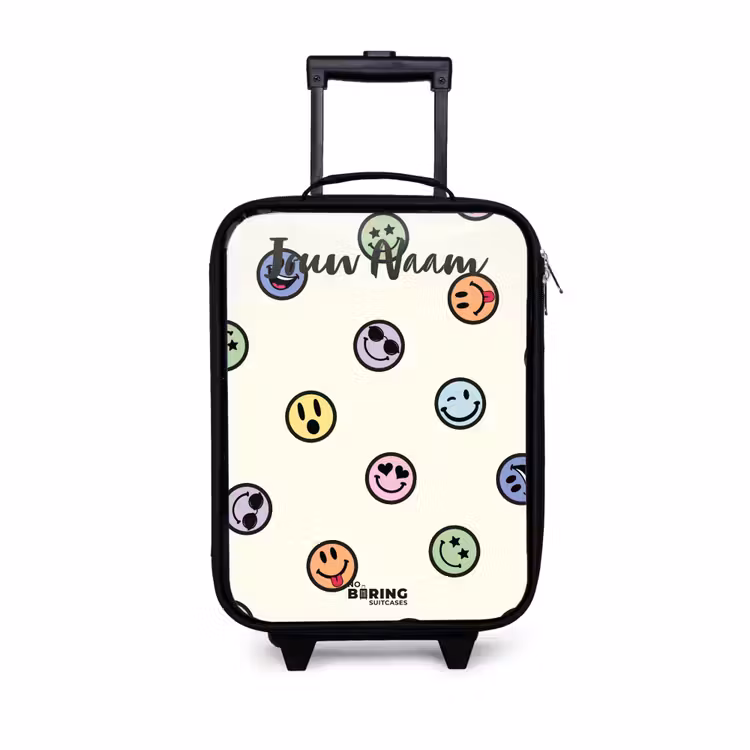 Kinderkoffers met naam - Speelse smiley-mix — 1