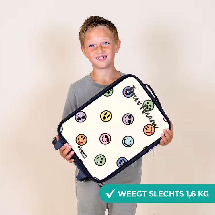 Kinderkoffers met naam - Speelse smiley-mix — 3