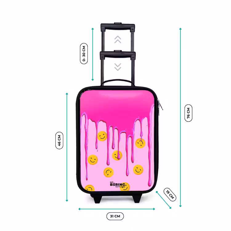 Kinderkoffers met naam - Verf - Smiley - Roze — 7