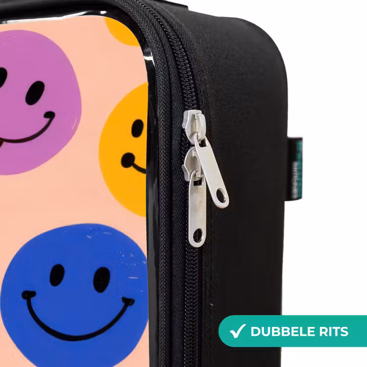 Kinderkoffers met naam - Vrolijk Smiley-patroon — 6
