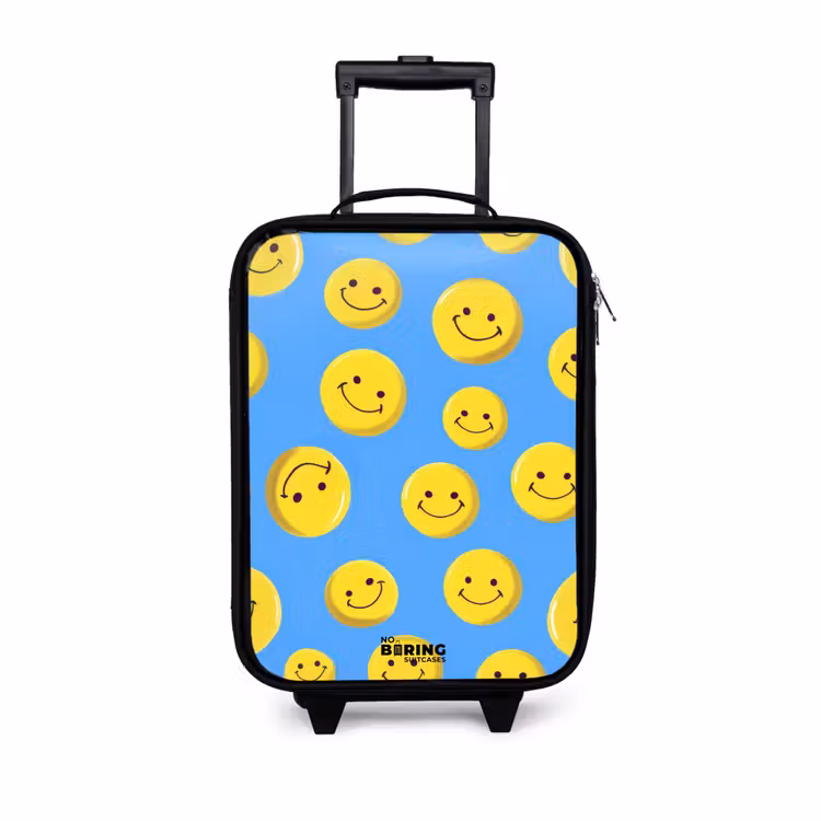 Kinderkoffers met naam - Vrolijke smileyregen — 1