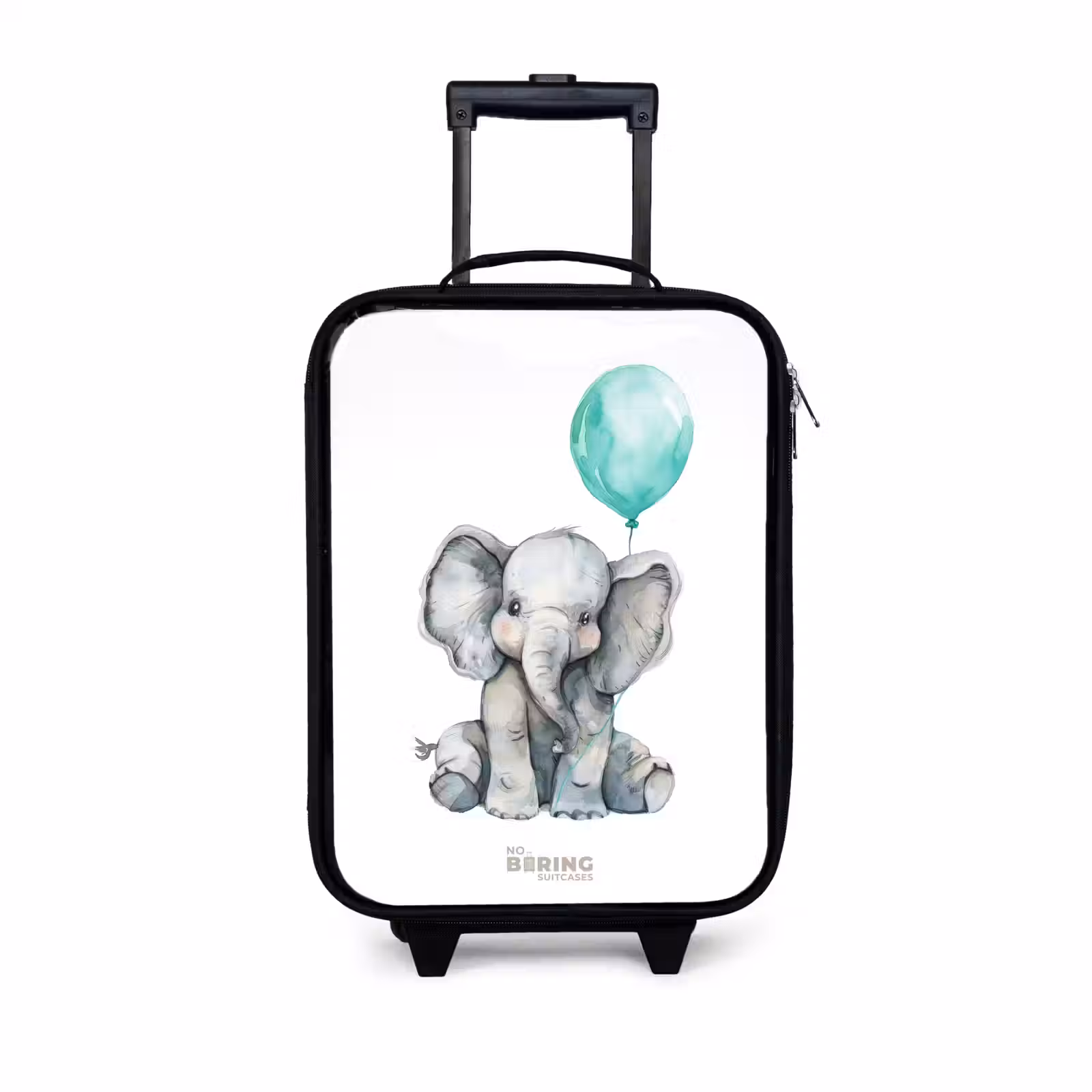 Kinderkoffers met naam - Olifant met blauwe ballon — 1