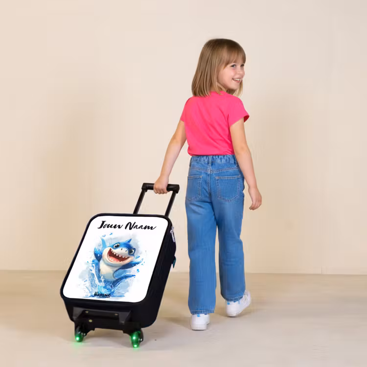 Kinderkoffers met naam - Haai - Tanden - Water — 2