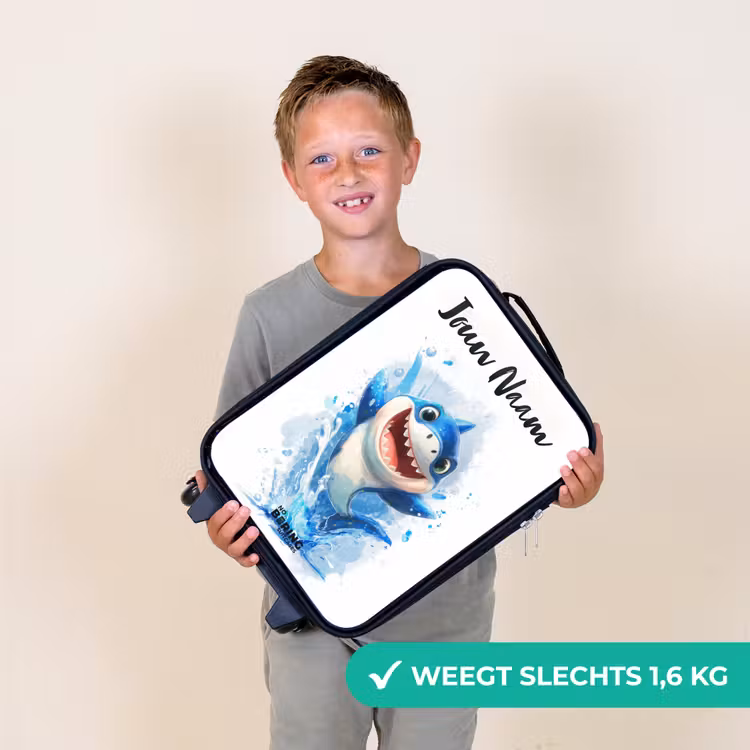 Kinderkoffers met naam - Haai - Tanden - Water — 3