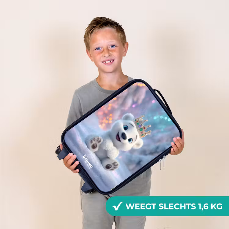 Kinderkoffers met naam - IJsbeer - Kroon - Winter — 3
