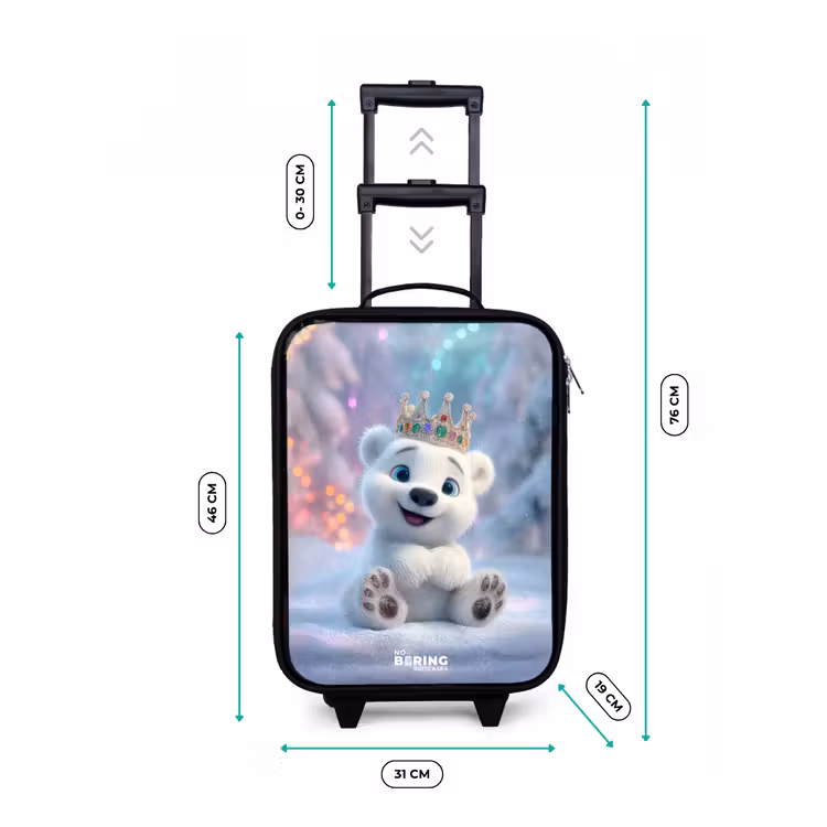Kinderkoffers met naam - IJsbeer - Kroon - Winter — 7