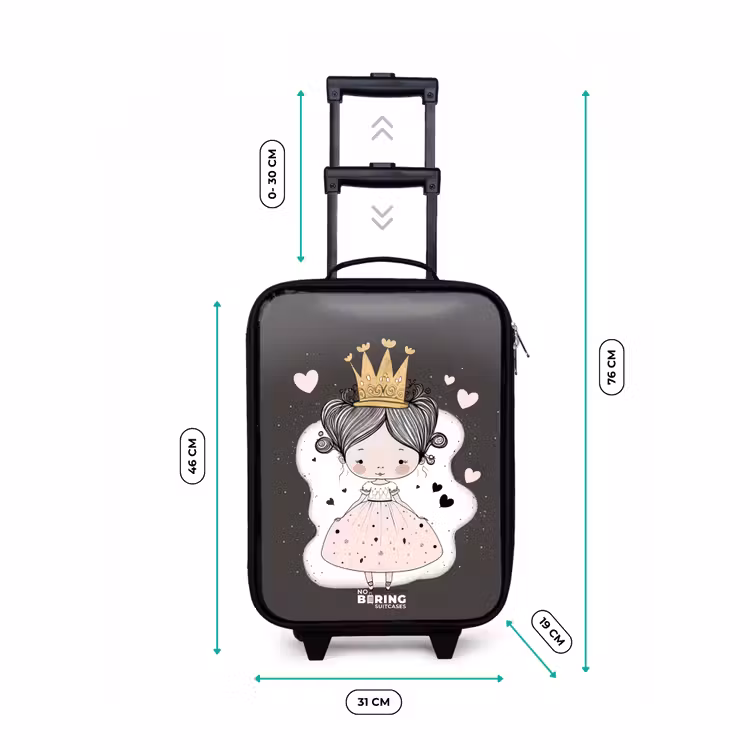 Kinderkoffer - Kleine prinses op zwarte achtergrond — 7