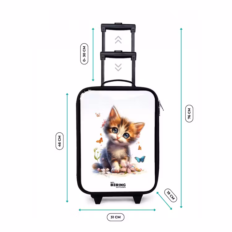 Kinderkoffer - Portret van een kitten omringd door vlinders — 6