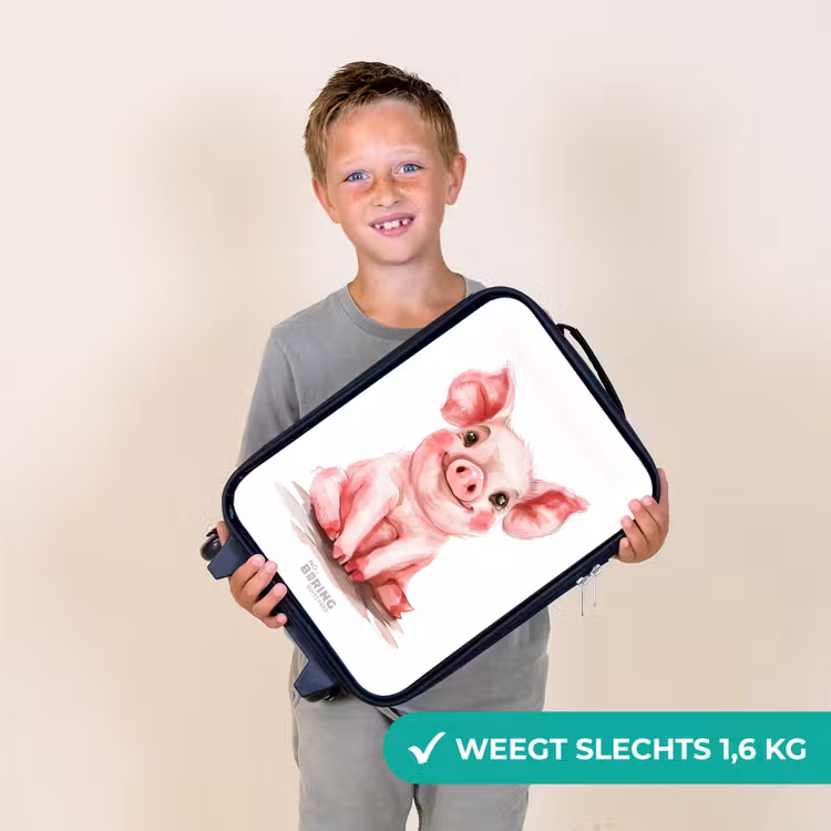 Kinderkoffers met naam - Roze baby varken — 3