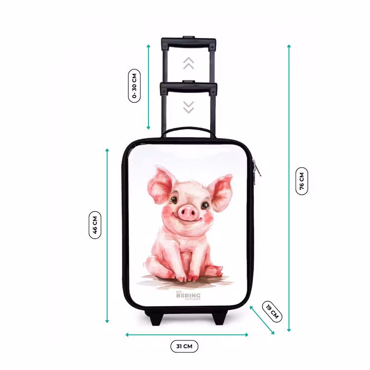 Kinderkoffers met naam - Roze baby varken — 7