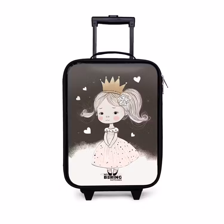 Kinderkoffer - Verlegen prinses met bloem — 1