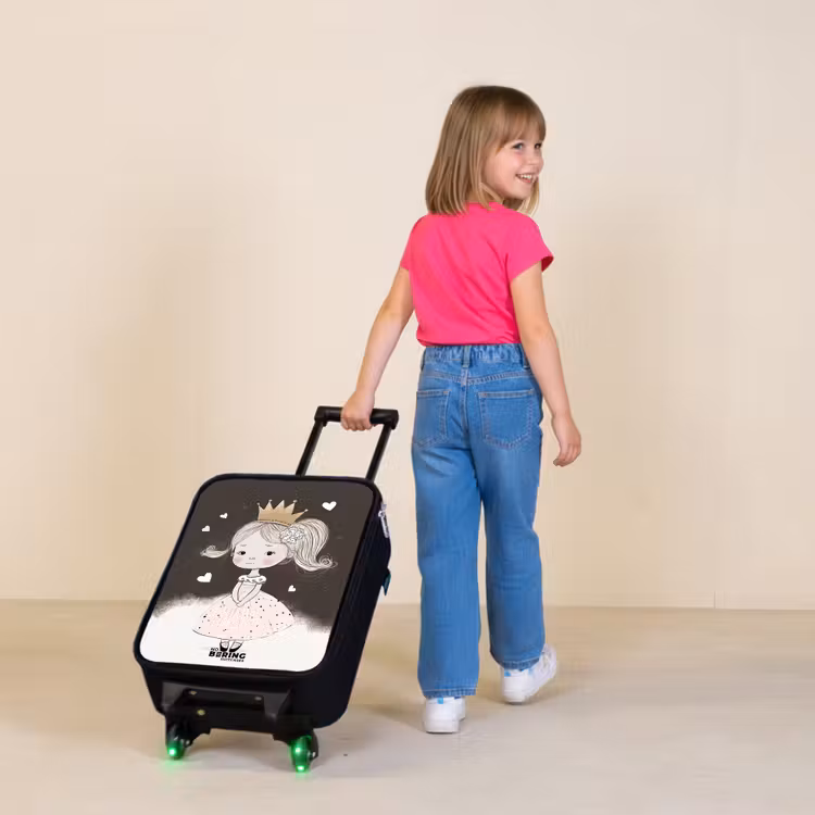 Kinderkoffer - Verlegen prinses met bloem — 2