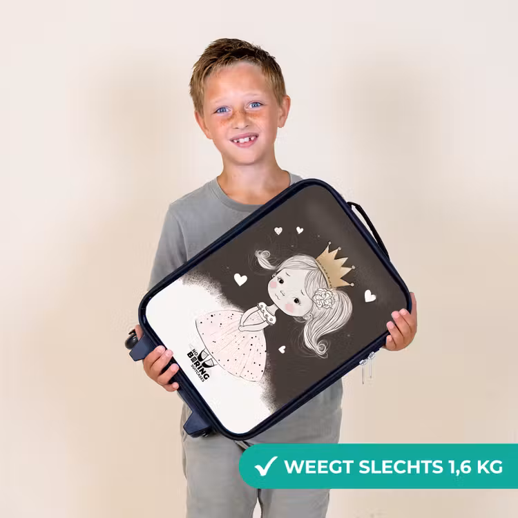 Kinderkoffer - Verlegen prinses met bloem — 3