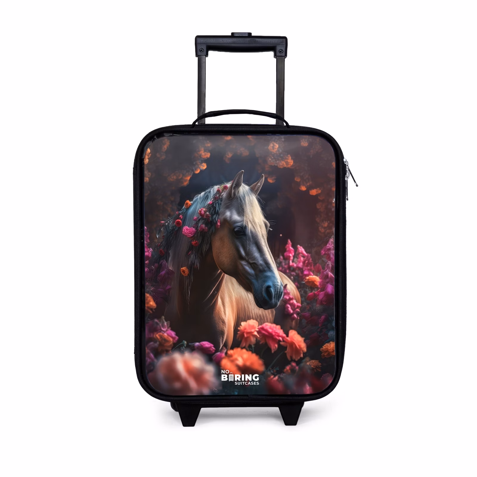 Kinderkoffer - Goudbruin paard tussen de bloemen — 1