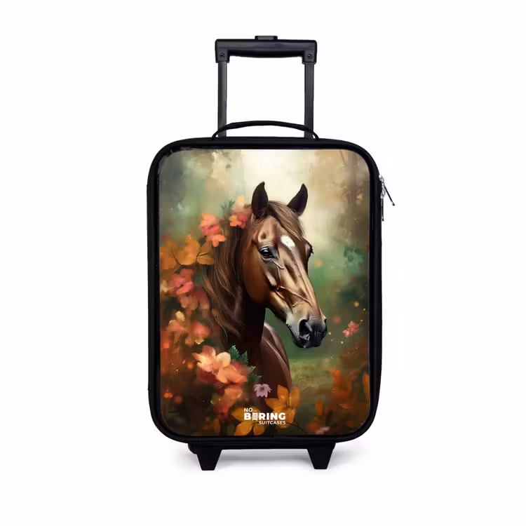 Kinderkoffer - Bruin paard tussen de bloemen — 1