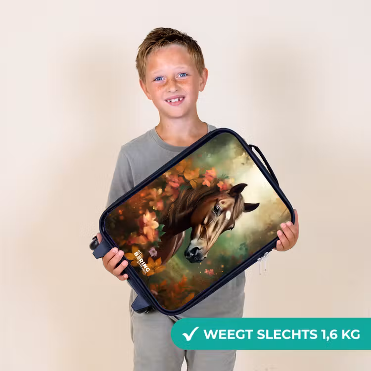 Kinderkoffer - Bruin paard tussen de bloemen — 3