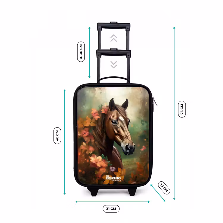 Kinderkoffer - Bruin paard tussen de bloemen — 7