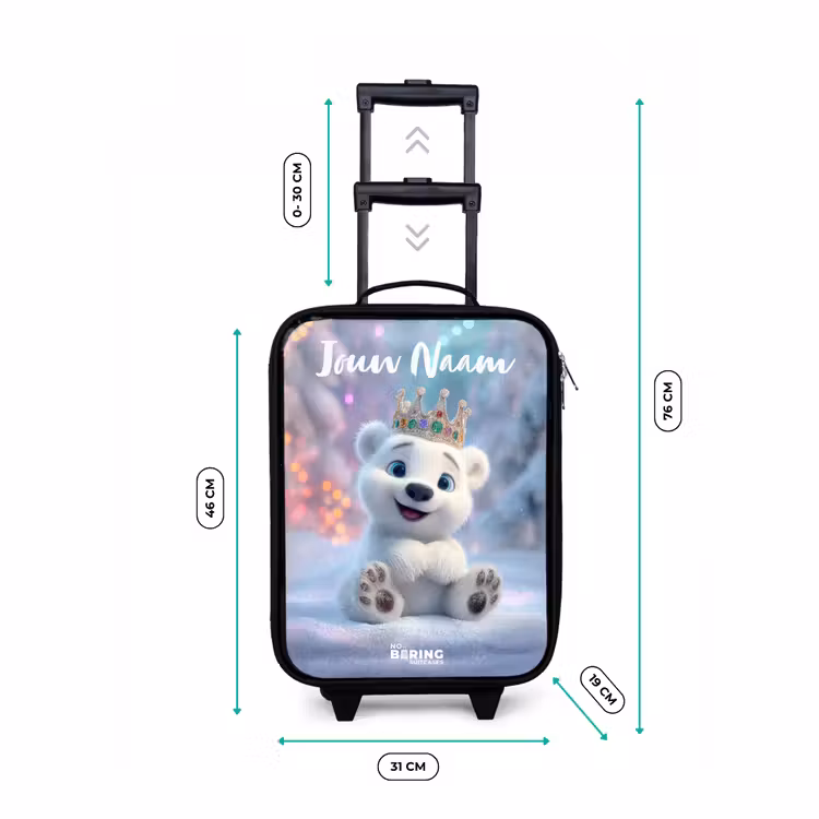Kinderkoffers met naam - Ijsbeer - Kroon - Winter — 7