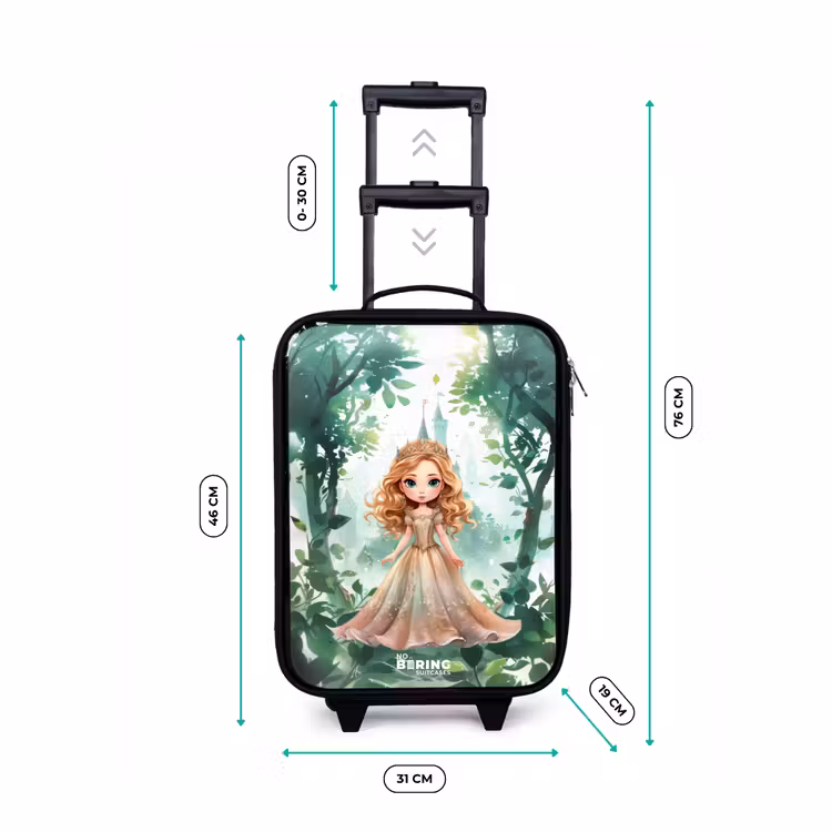 Kinderkoffer - Meisje met blond haar in het bos — 6