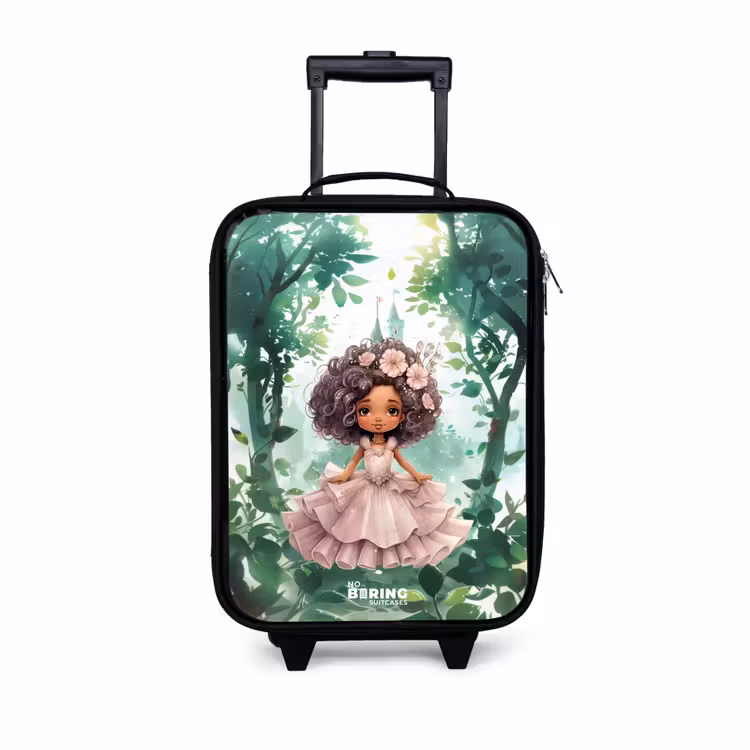 Kinderkoffer - Meisje met donkere krullen in het bos — 1