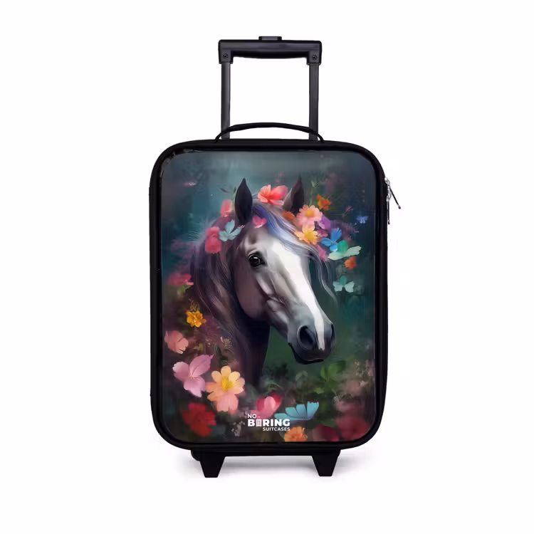 Kinderkoffer - Paard in kleurrijke bloemen — 1