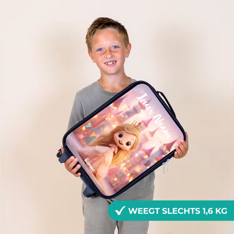 Kinderkoffers met naam - Prinses - Roze - Kasteel — 3