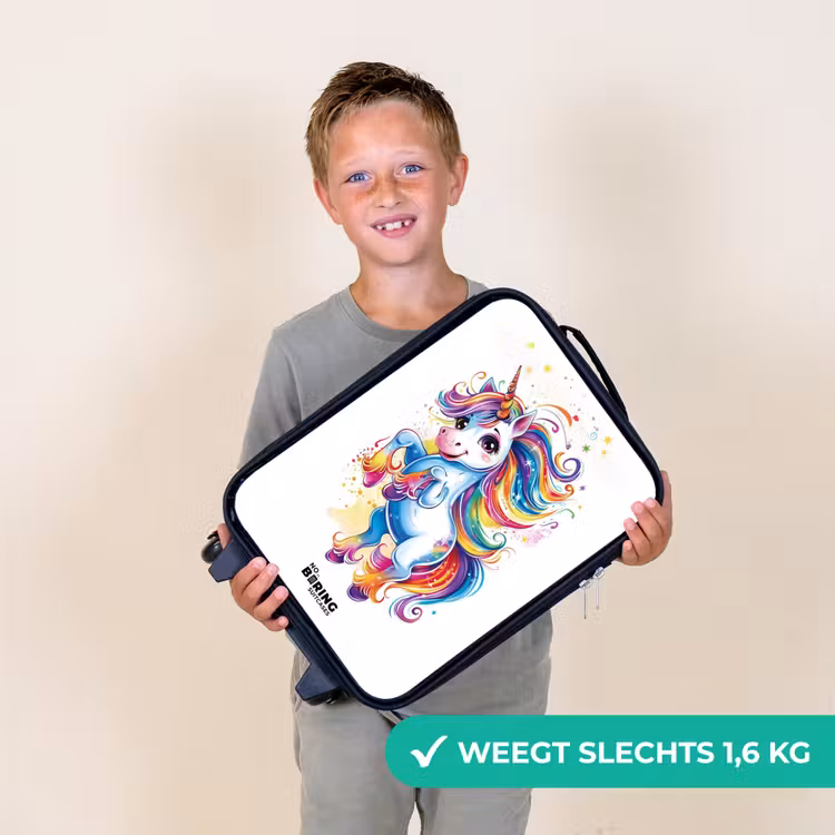 Kinderkoffer - Steigerende Eenhoorn met Regenboogmanen — 3