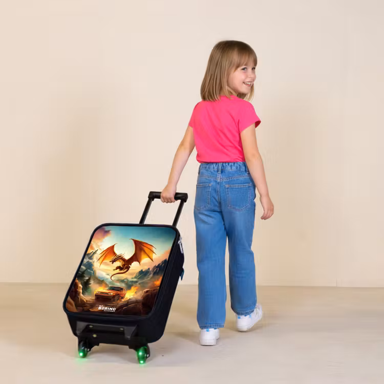 Kinderkoffer - Vliegende draak boven vurige bergweg — 2