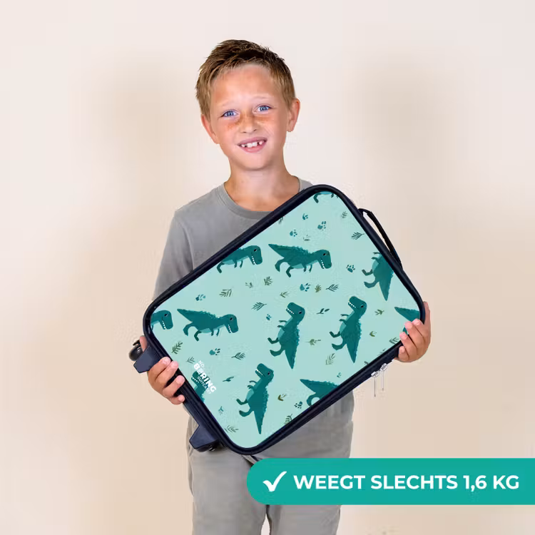 Kinderkoffer - Vriendelijke T. rex tussen sporen — 3