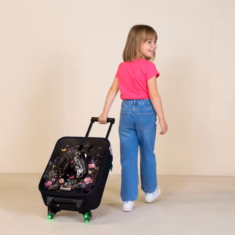 Kinderkoffer - Zwart paard in bloei — 2