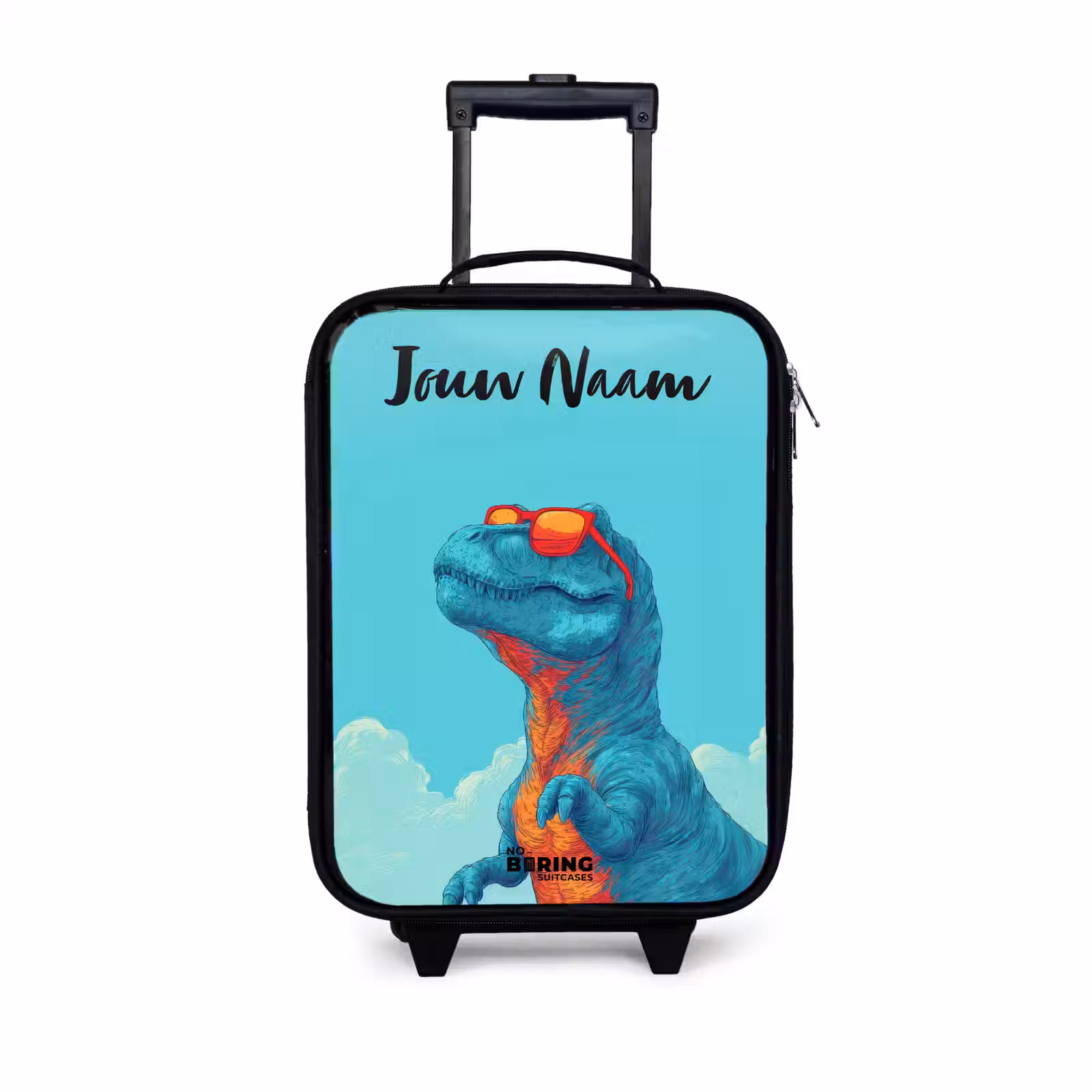Kinderkoffers met naam - Dino - Zonnebril - Blauw — 1