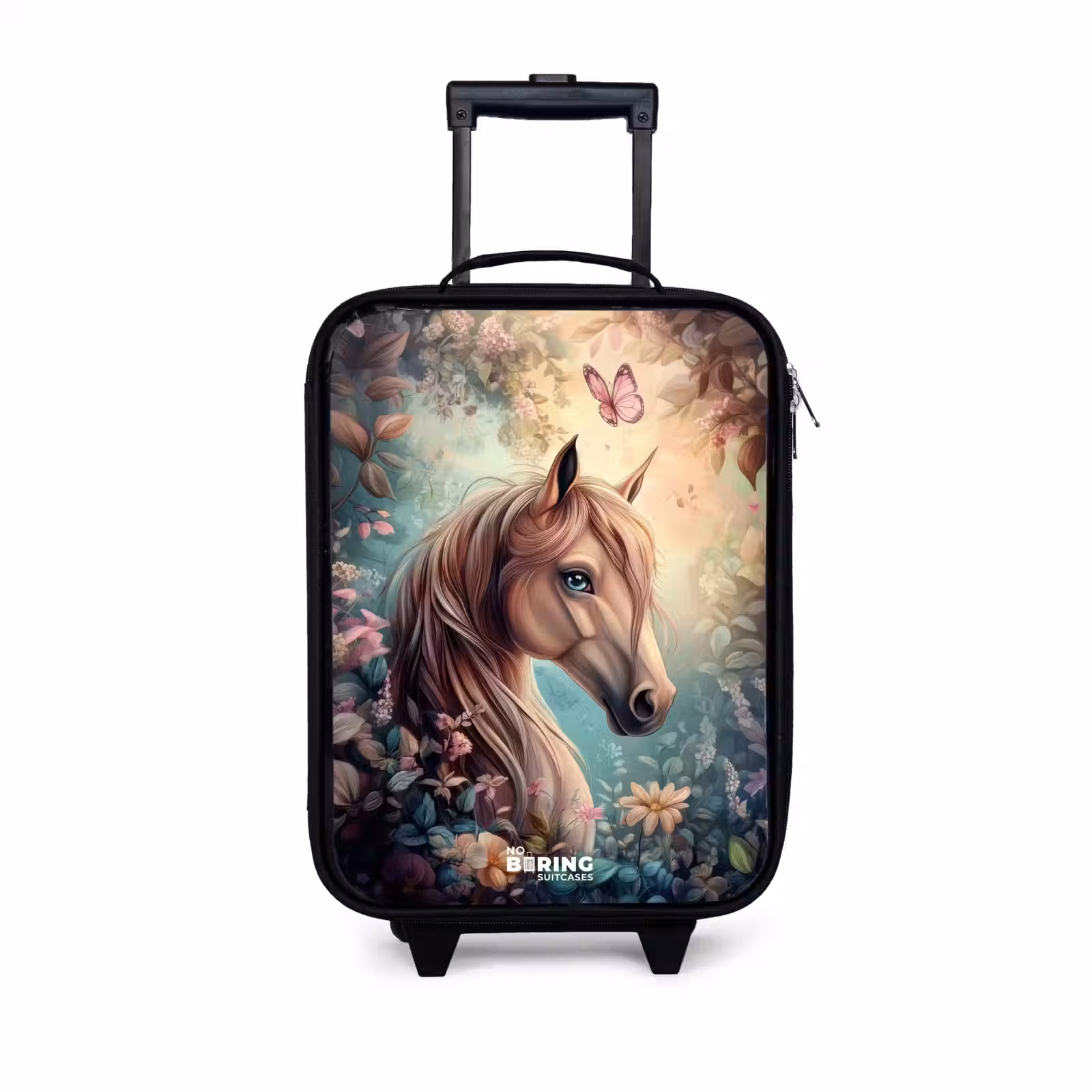 Kinderkoffer - Paard met vlinders in bloementuin — 1