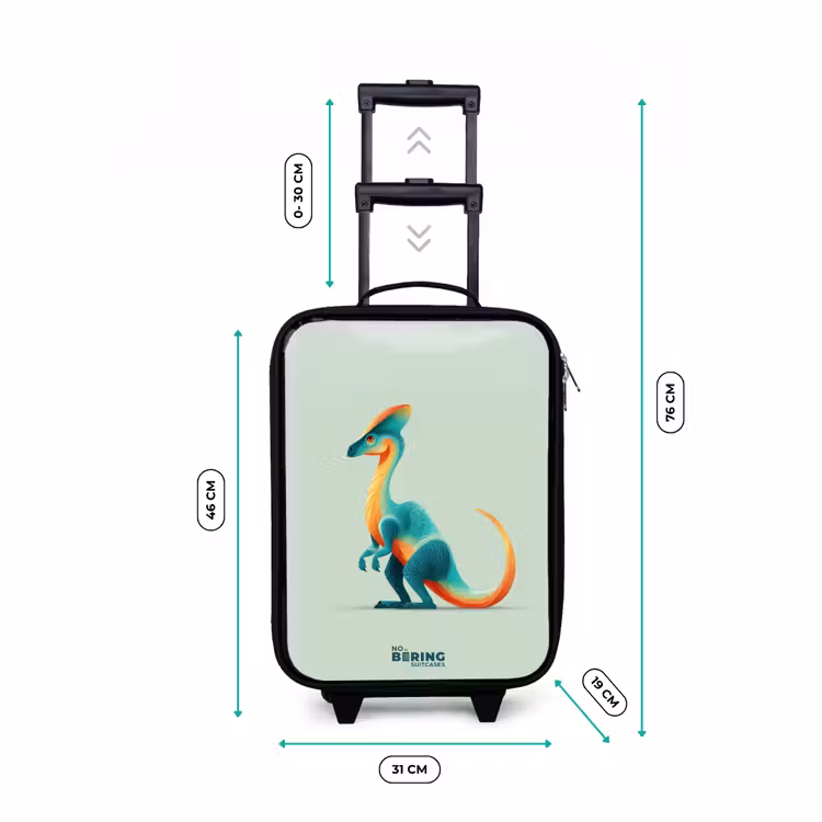 Kinderkoffers met naam - Elegante dino met kam — 7