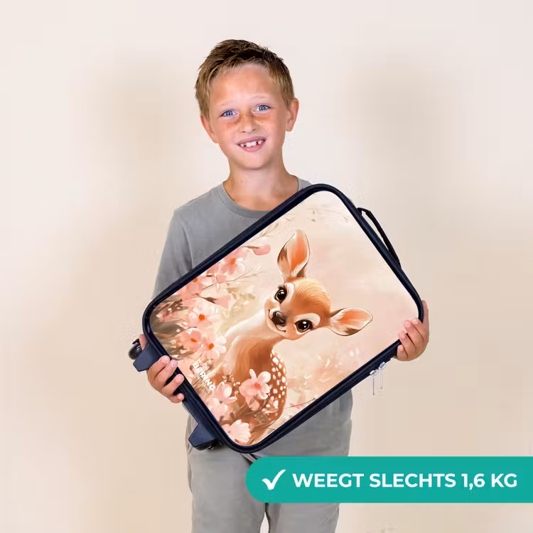 Kinderkoffers met naam - Hertje - Ogen - Stippen - Bloemen — 3