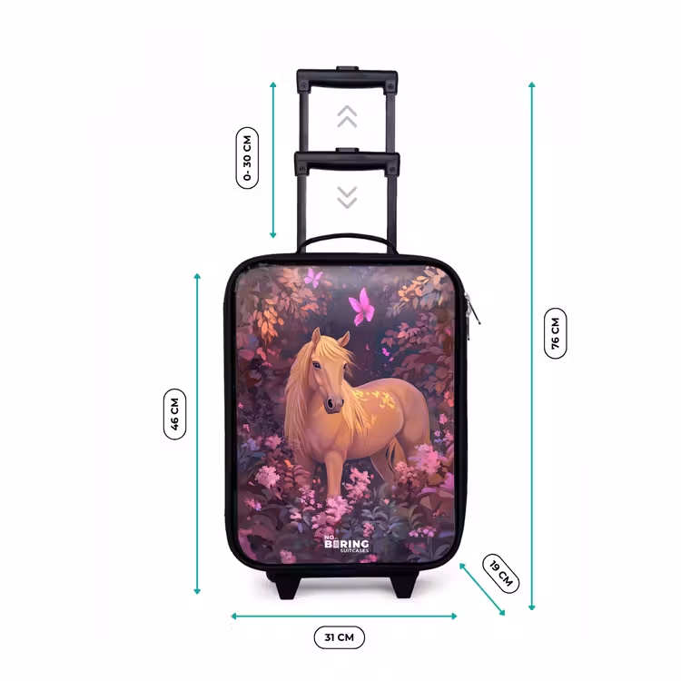 Kinderkoffers met naam - Paard - Bloemen - Paars - Vlinder — 7