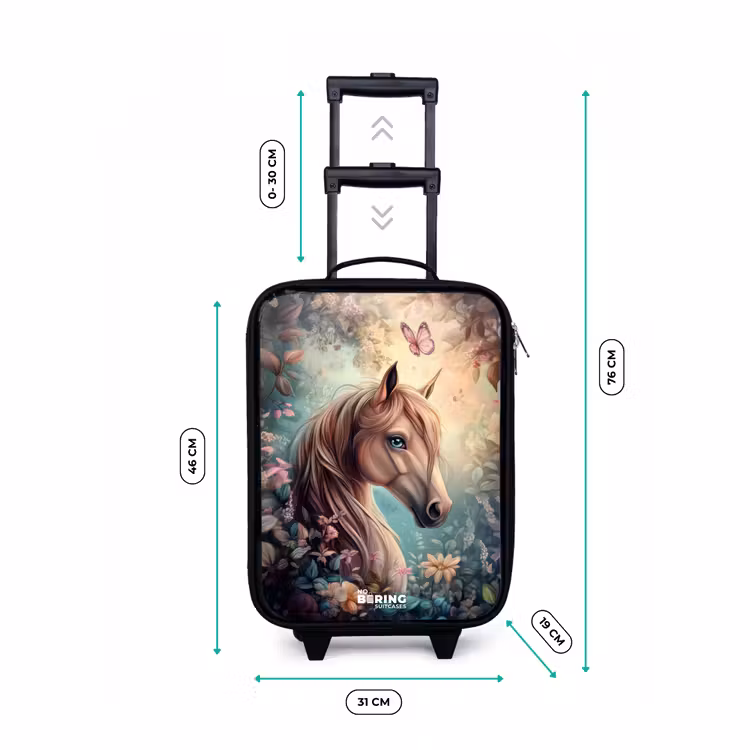Kinderkoffer - Paard met vlinders in bloementuin — 7