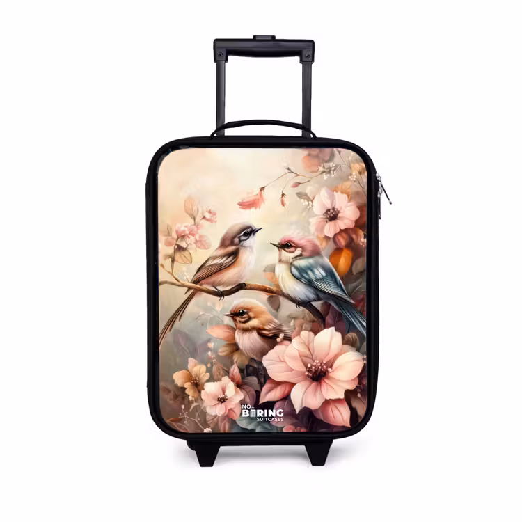 Kinderkoffer - Vogels met roze bloemen — 1