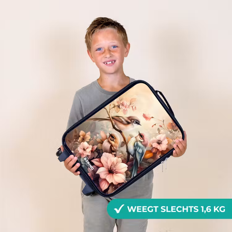 Kinderkoffer - Vogels met roze bloemen — 3