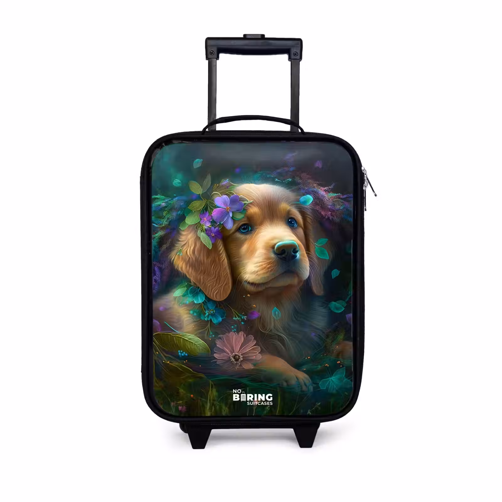 Kinderkoffer - Bruine hond tussen de bloemen — 1