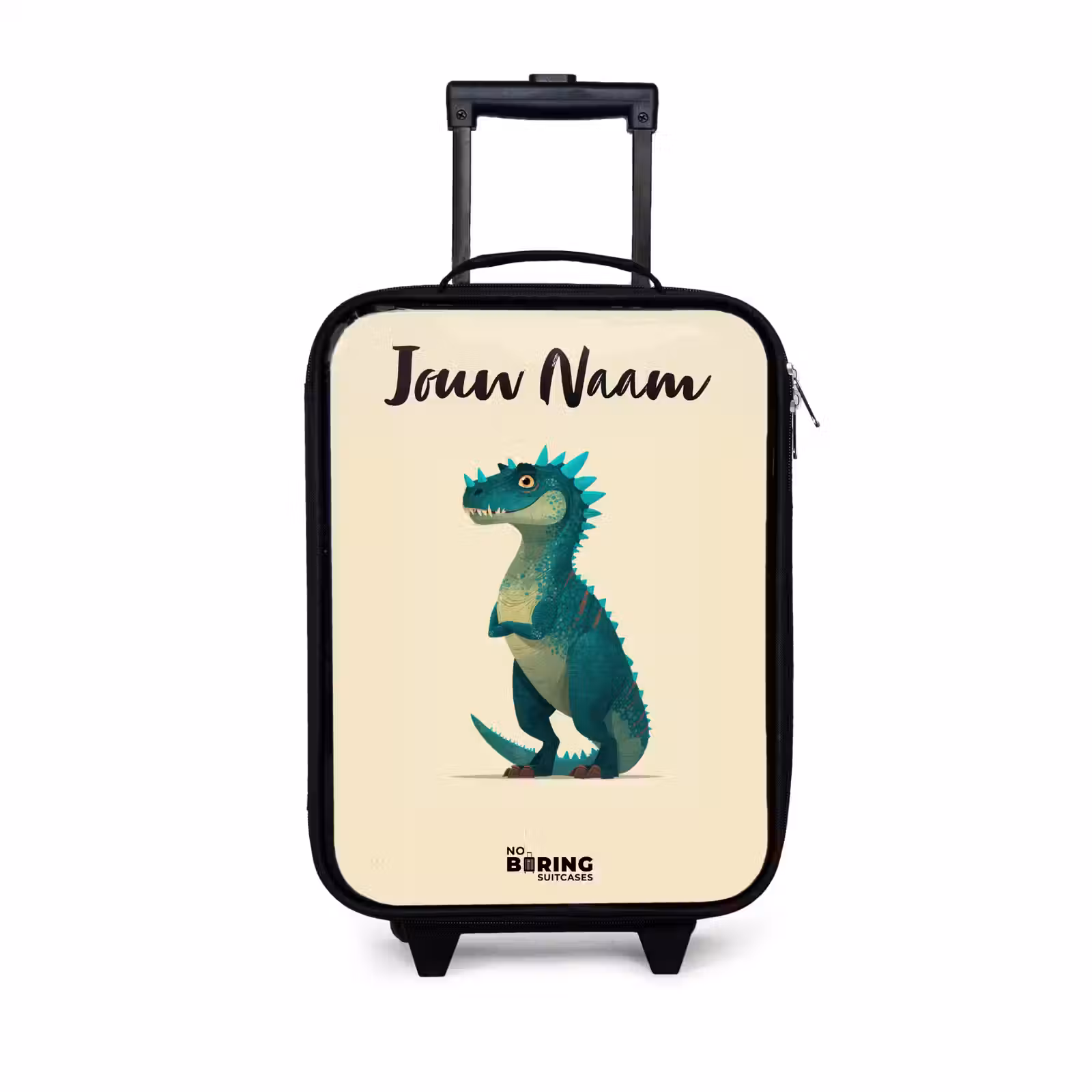 Kinderkoffers met naam - Dino - Dier - Blauw - Groen — 1