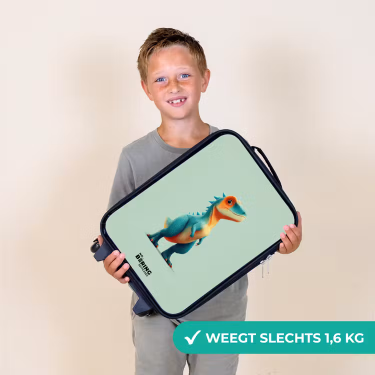 Kinderkoffer - Dino - Dier - Groen - Oranje — 3