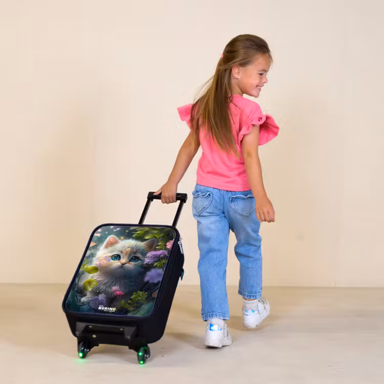 Kinderkoffer - Kitten verstopt achter bloemen — 2