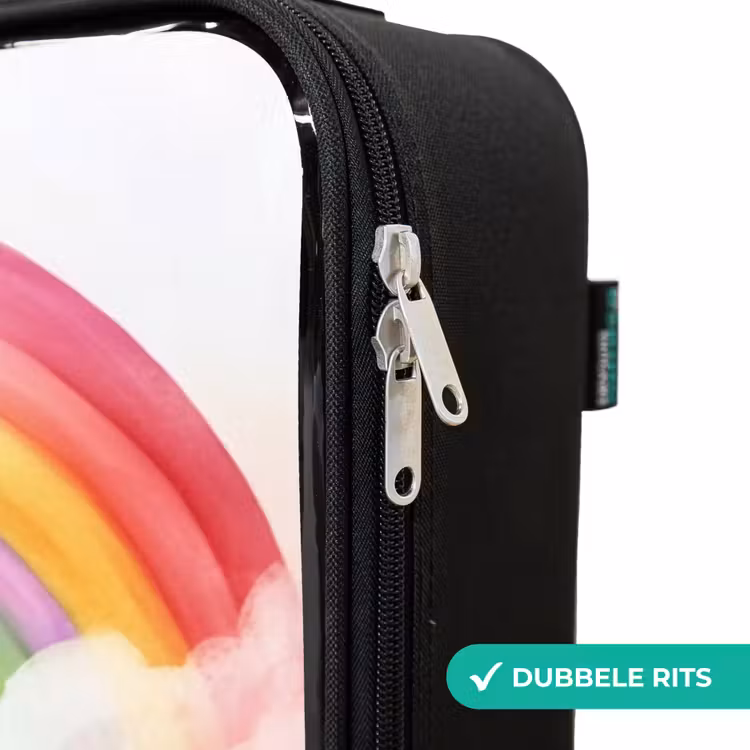Kinderkoffer - Meisje met paarse draak onder regenboog — 6
