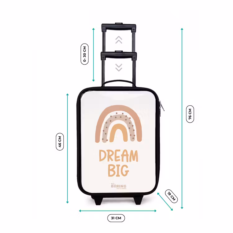 Kinderkoffers met naam - Regenboog met de quote 'Dream Big' — 7