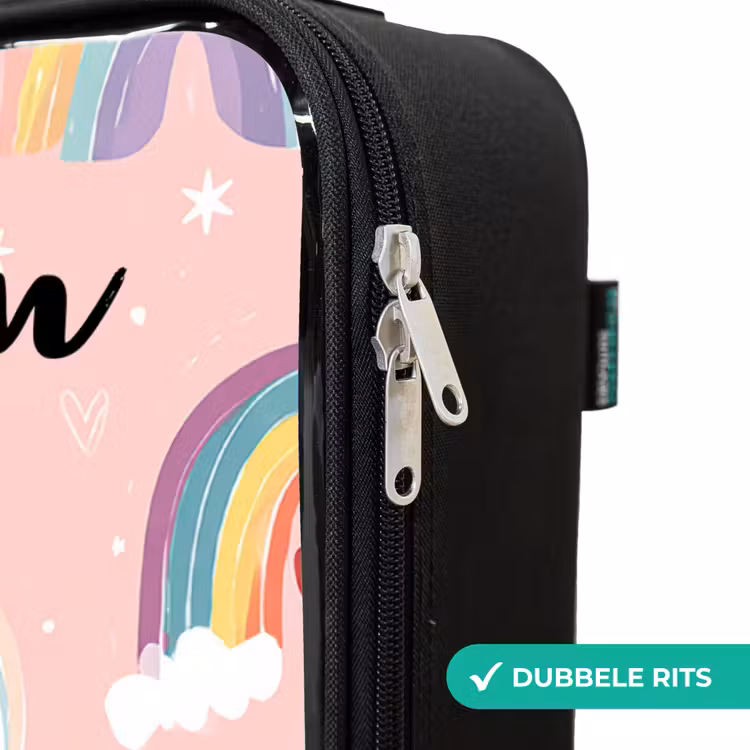 Kinderkoffers met naam - Regenboog - Patroon - Pastel — 6