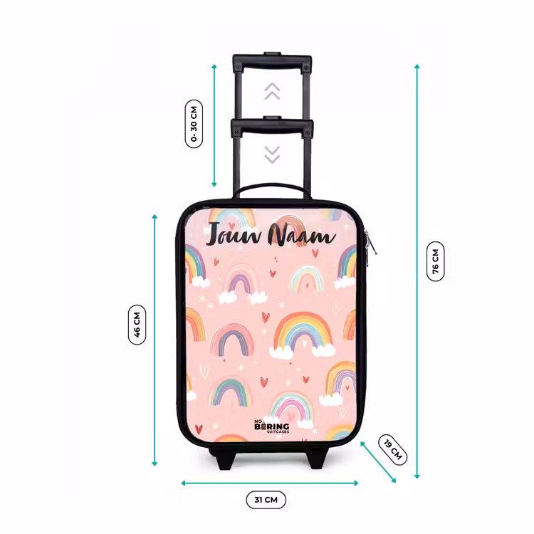 Kinderkoffers met naam - Regenboog - Patroon - Pastel — 7