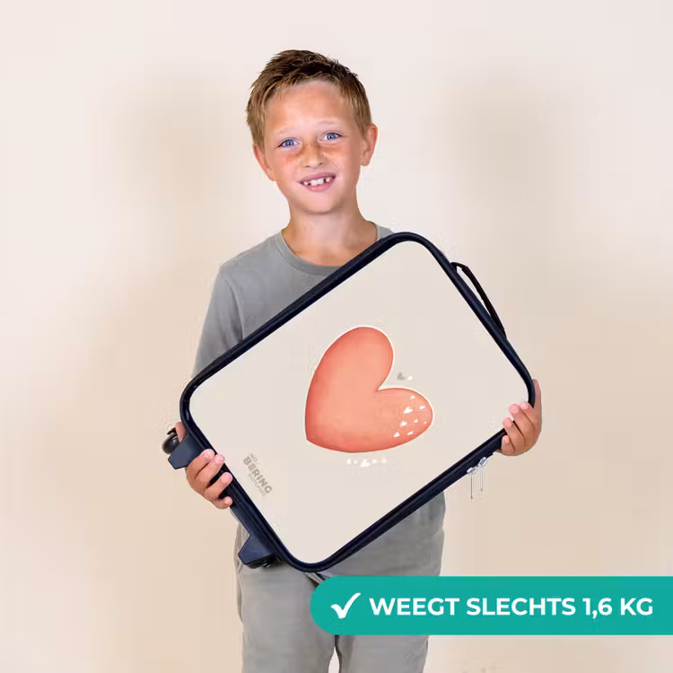 Kinderkoffer - Rood hart op een beige achtergrond — 3