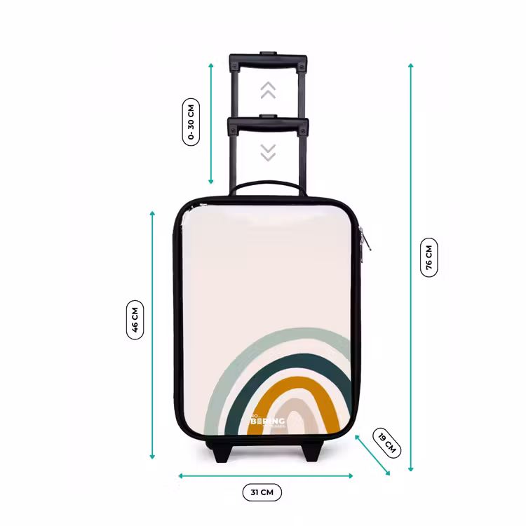 Kinderkoffer - Ruwe regenboog aqua — 6