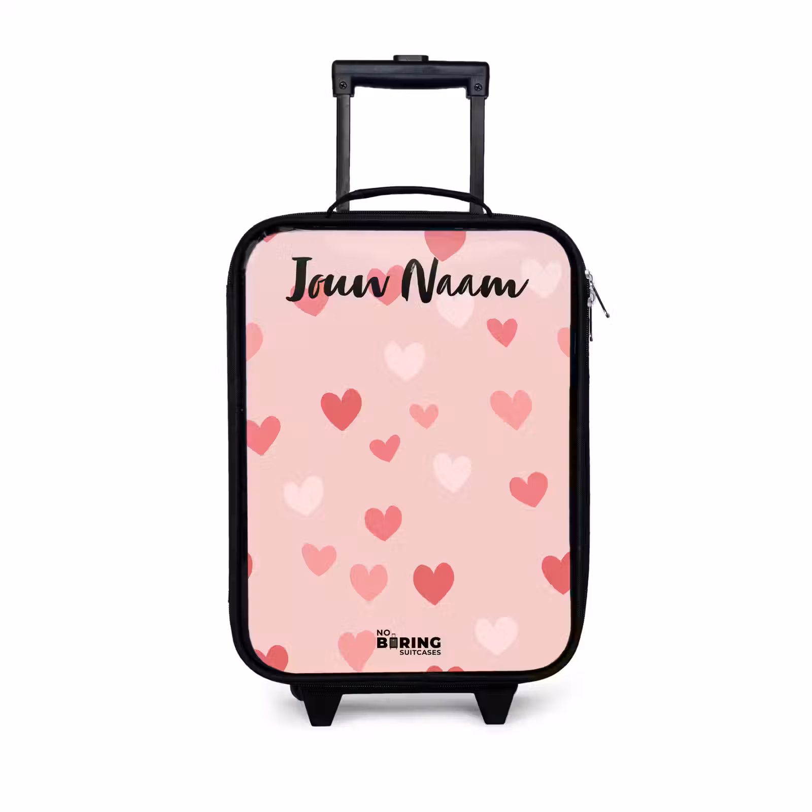 Kinderkoffers met naam - Hartjes - Patroon - Roze — 1